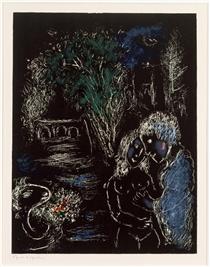 A green tree with lovers - Marc Chagall
