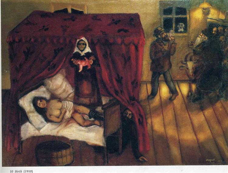 Рождение, 1910 - Марк Шагал