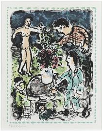 Gathering in countryside - Marc Chagall