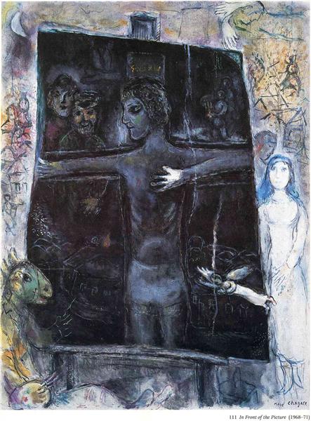 In Front of the Picture, 1971 - Марк Шагал