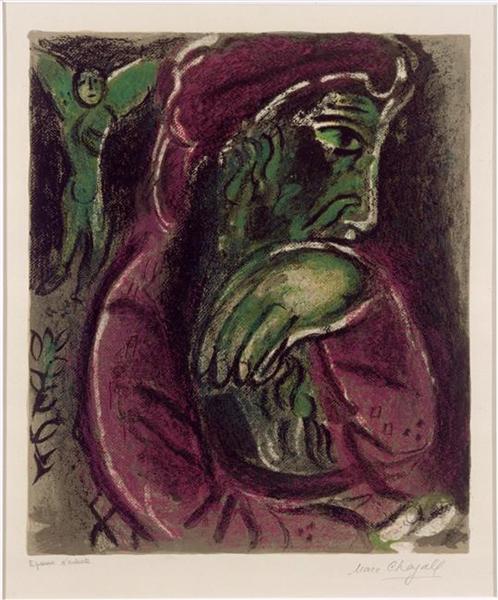 Job in despair, 1960 - Марк Шагал