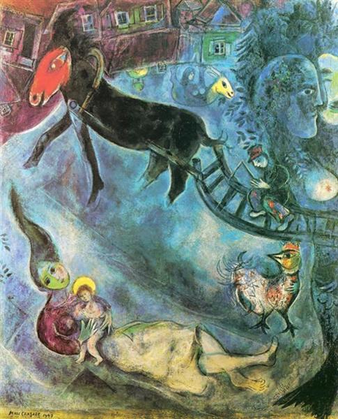 Мадонна и сани, 1947 - Марк Шагал
