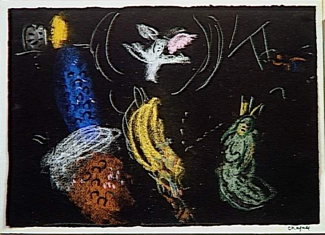 Этюд для "Моисея и неопалимой купины", c.1963 - Марк Шагал