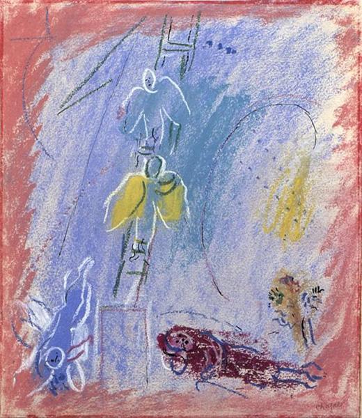 Study to "The Jacob's Dream", c.1963 - Marc Chagall