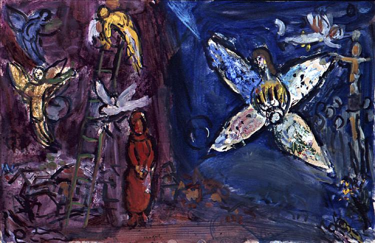 Сон Иакова, c.1963 - Марк Шагал