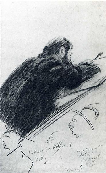 Portrait of Jacques Villon, c.1905 - Марсель Дюшан