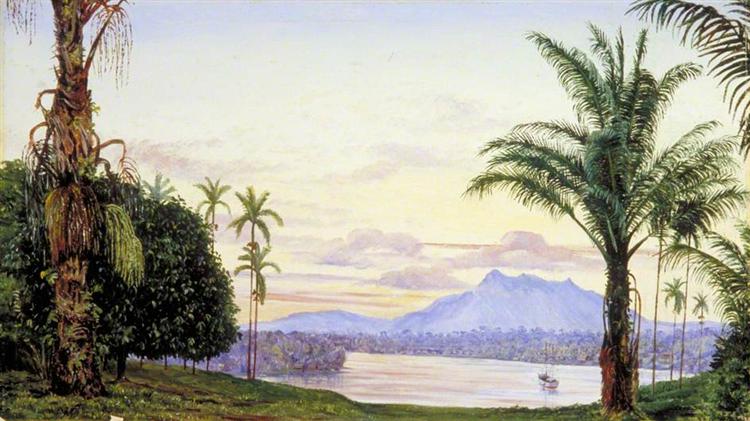View of Matang and River, Sarawak, Borneo, 1876 - Марианна Норт