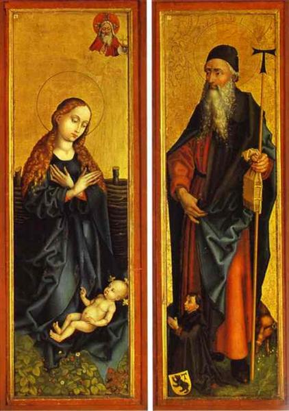 Nativity and St. Anthony, 1465 - 1470 - Мартин Шонгауэр