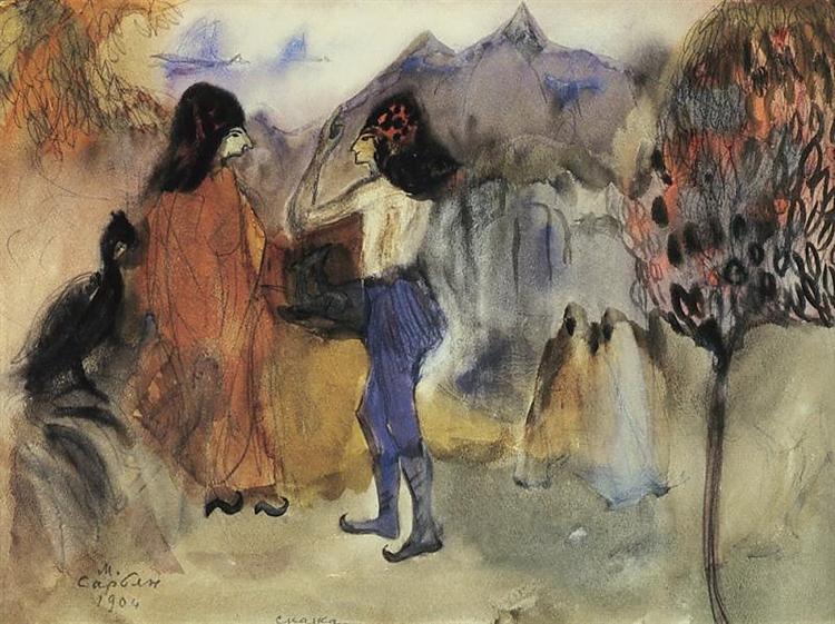 Fairy tale. At the foot of Mount Ararat., 1904 - Martiros Sarjan