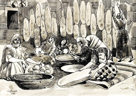 Making bread, 1929 - 马尔季罗斯·萨良