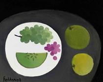 Melon and Grapes - Mary Fedden
