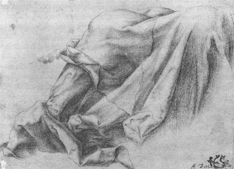 Drapery Study, 1512 - Матиас Грюневальд