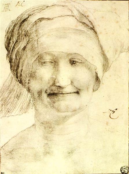 Smiling Woman, c.1520 - Матіас Грюневальд