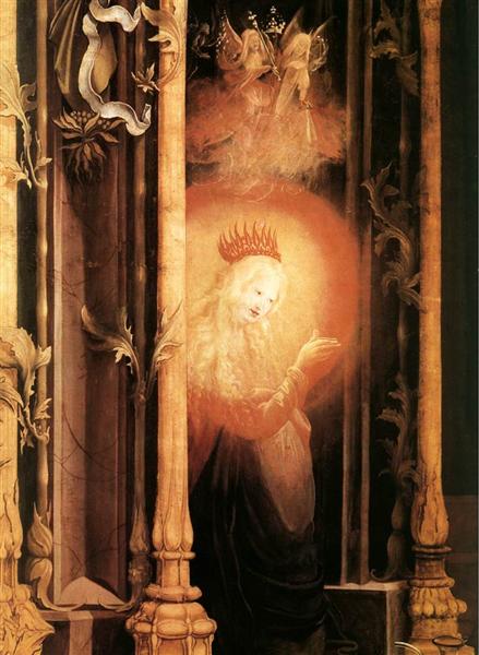The Virgin Illuminated (detail from the Concert of Angels from the Isenheim Altarpiece), c.1512 - c.1516 - Matthias Grünewald
