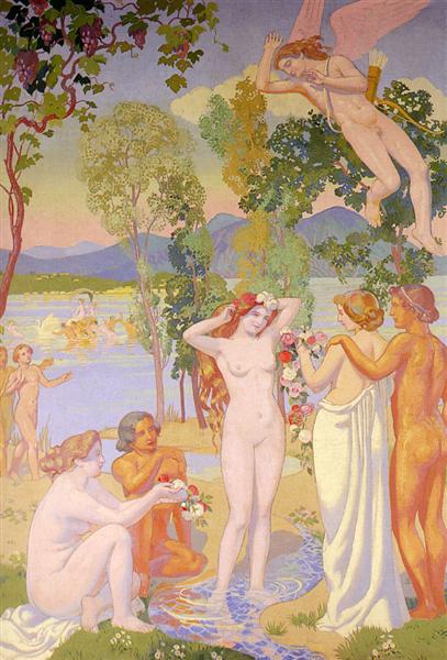 Cupid in Flight is Struck by the Beauty of Psyche, 1908 - Maurice Denis