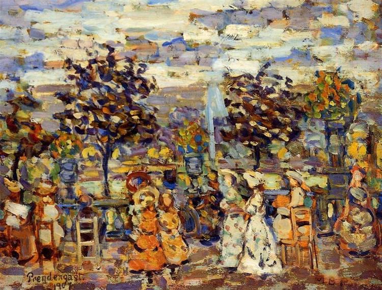 In the Luxembourg Gardens, 1907 - Maurice Prendergast