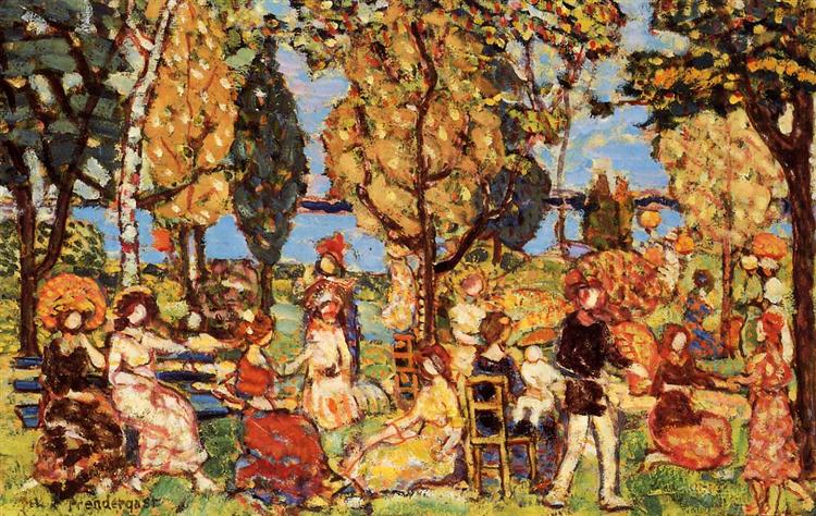 In the Park (also known as The Promenade), c.1914 - c.1916 - Моріс Прендергаст