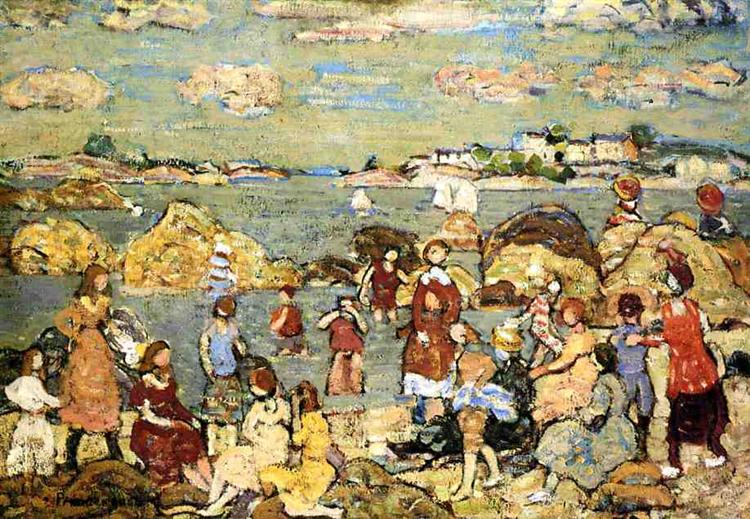 The Seashore, c.1918 - c.1920 - Морис Прендергаст