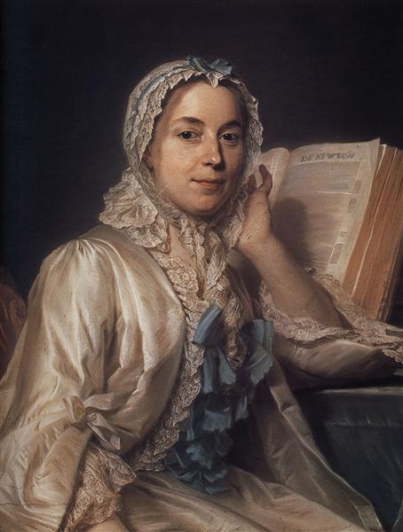 Mademoiselle Ferrand meditating on Newton - Моріс Кантен де Латур