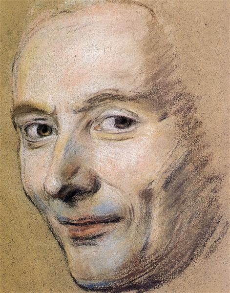 Portrait of unknown man - Морис Кантен де Латур