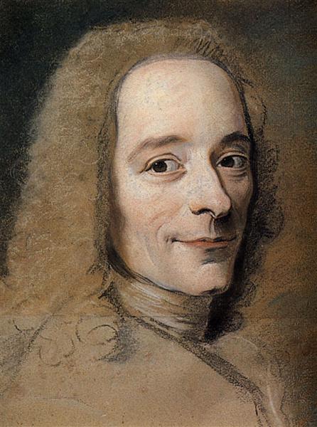 Preparation to the portrait of Voltaire - Maurice Quentin de La Tour