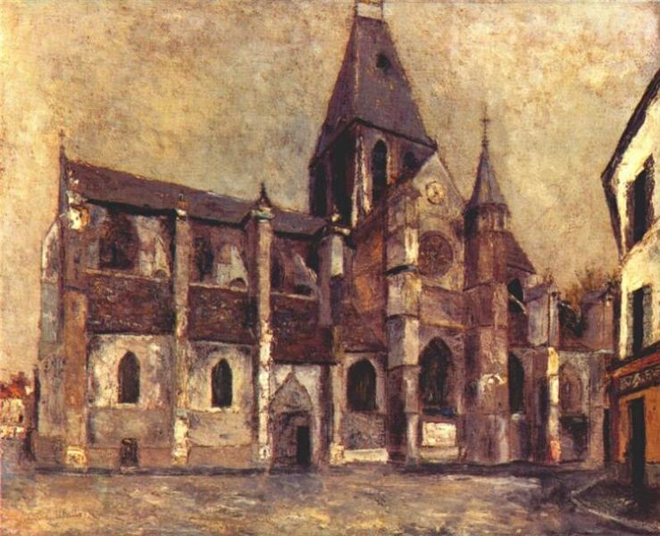 Church at Villiers le Bel - Морис Утрилло