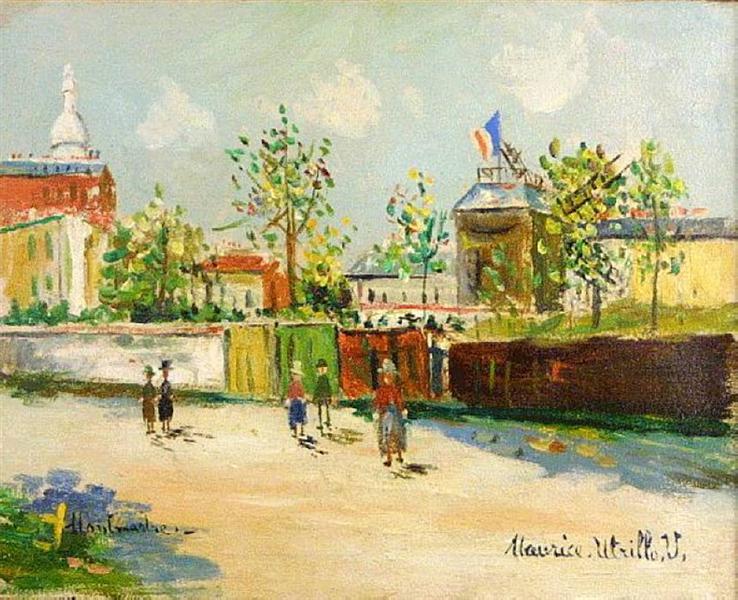 Moulin de la Galette on Montmartre - Maurice Utrillo