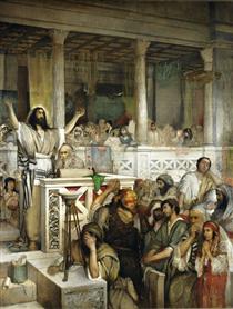Christ Preaching at Capernaum - Maurycy Gottlieb