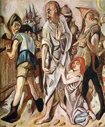 Christ and the Woman Taken in Adultery - Max Beckmann