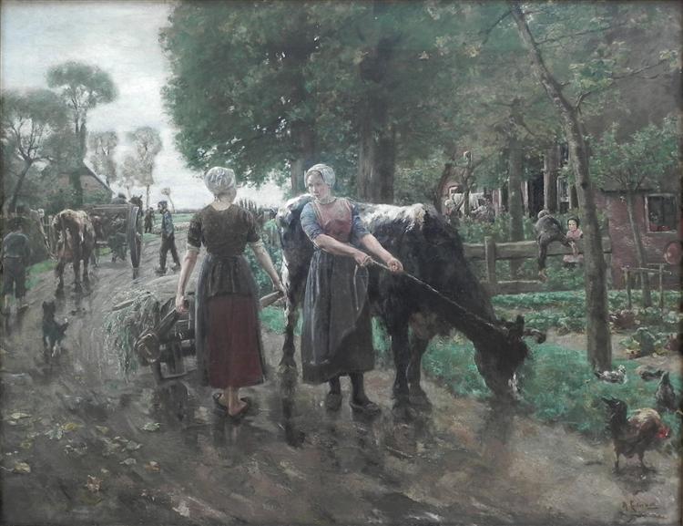 Road in Dutch Village, 1885 - Макс Либерман