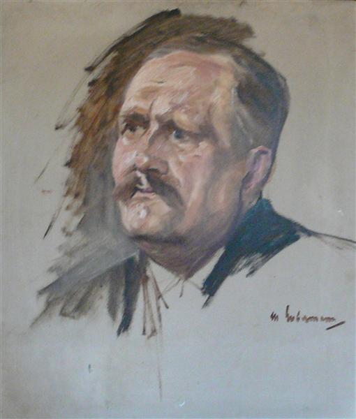 Sketch for the Portrait of Friedrich Naumann - 马克思·利伯曼