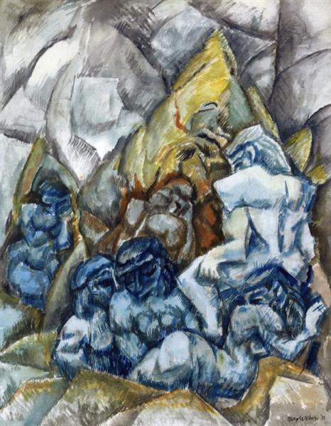 Figures in a Landscape, 1911 - Макс Вебер