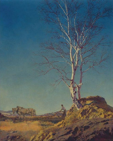 White Birch, 1929 - Maxfield Parrish