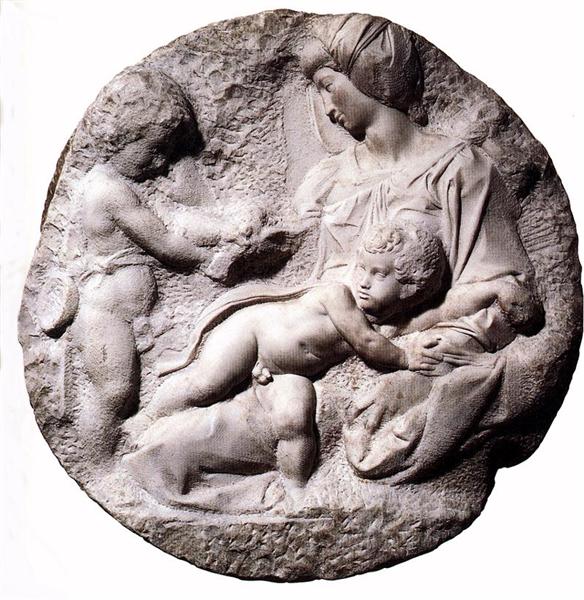 Madonna and Child with the Infant Baptist, c.1504 - c.1505 - Michelangelo
