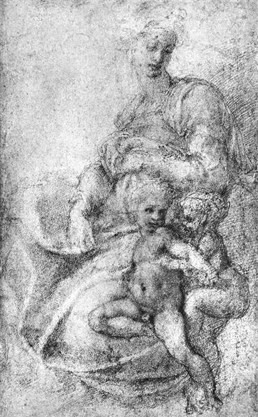 Madonna, Child and St.John the Baptist, c.1530 - Michelangelo