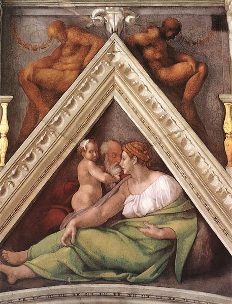 The Ancestors of Christ: Hezekiah, 1509 - Michelangelo