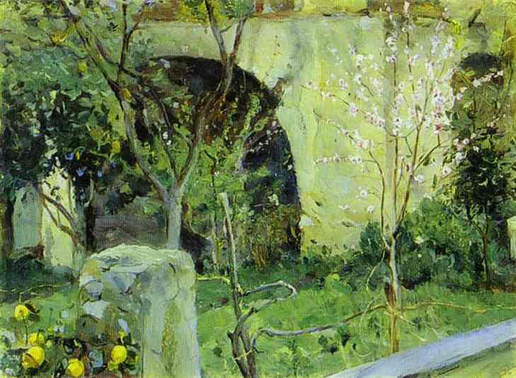Capri. Almond trees in blossom., 1908 - Michail Wassiljewitsch Nesterow