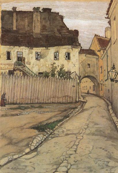 Vilno. Street., 1906 - Мстислав Добужинский