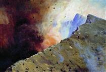 Eruption of volcano - Nikolai Alexandrowitsch Jaroschenko