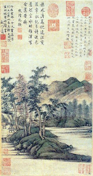 Water and Bamboo Dwelling - 倪瓚