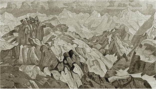 Boundary of kingdoms, 1916 - Nikolai Konstantinovich Roerich