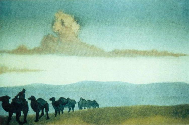 Chahar (Caravan in the desert), 1937 - Николай  Рерих