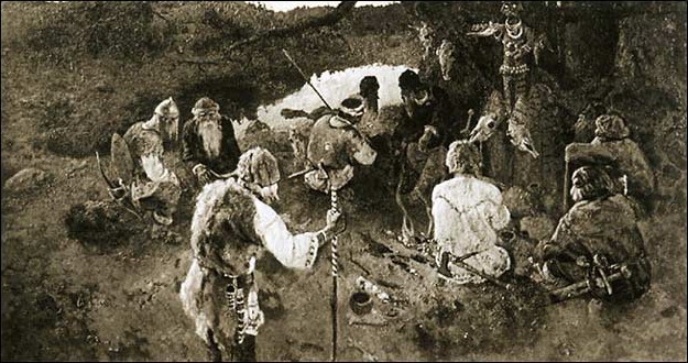 Elders Gathering, c.1898 - Nicolas Roerich