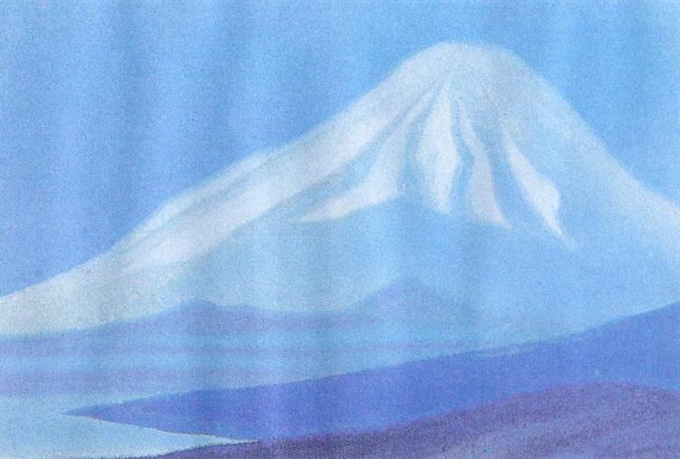 Himalayas. Snowy peak at dawn., 1943 - Nikolai Konstantinovich Roerich