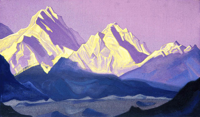 Himalayas. Sunset. - Nikolái Roerich
