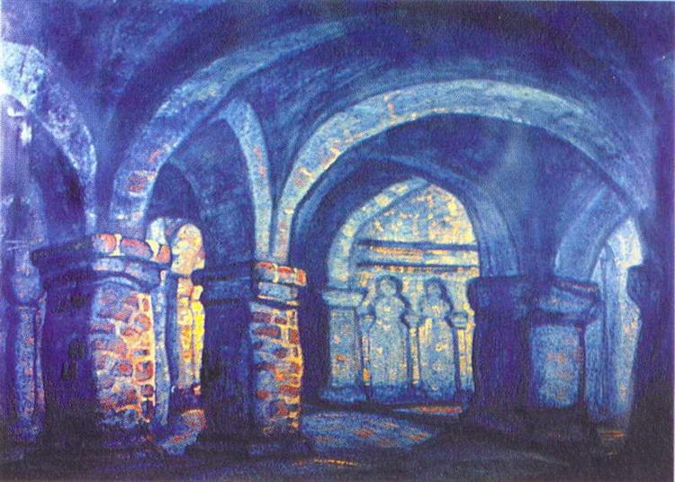 Inner yard, 1913 - Nikolai Konstantinovich Roerich