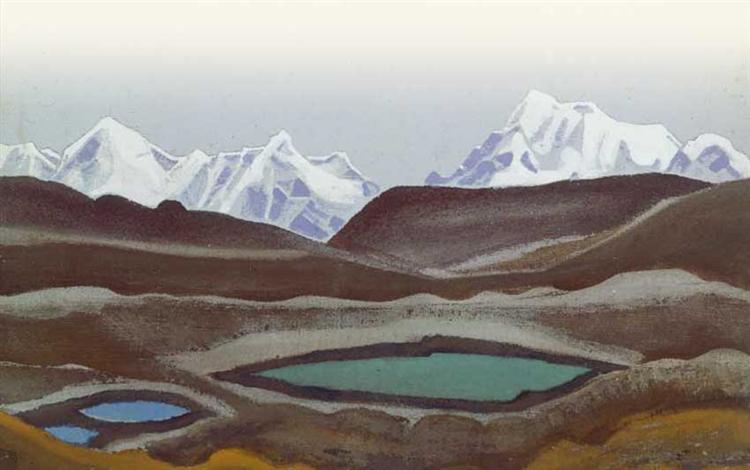 Kangchenjunga. Mountain lakes., 1931 - Николай  Рерих