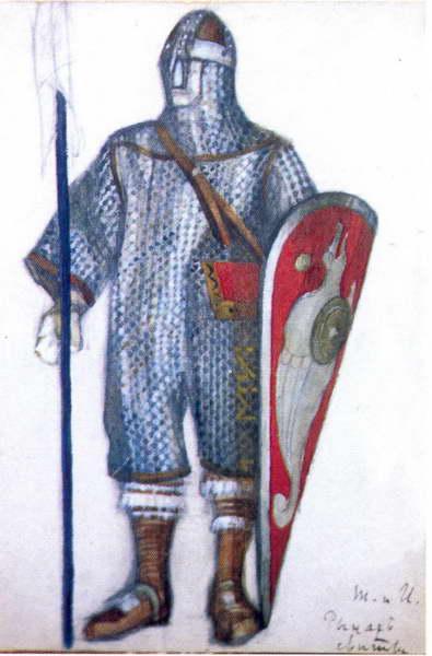 Knight of entourage, 1912 - Nikolái Roerich