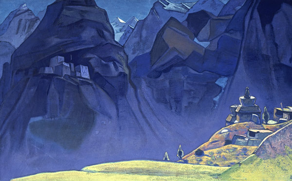 Mountain Eagles (Tibetan stupa), 1931 - Nicholas Roerich