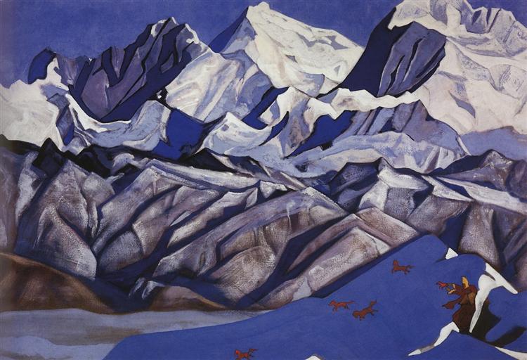 Red horses, 1925 - Nikolái Roerich